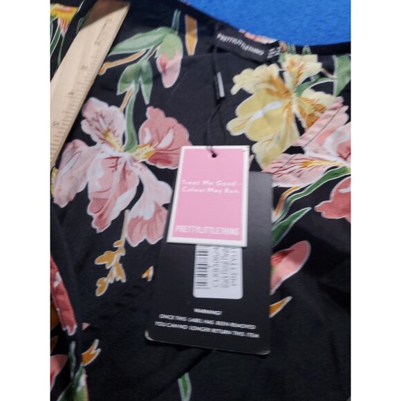 Pretty Little Thing floral pleated midi Dress Hotsell Size 8  NEW - Picture 12 of 16